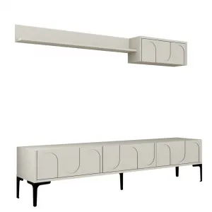 TV skrinka / Obývacia stena Lyon 2 - Cream, Black
