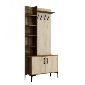 Predsieňová stena Viyana D - Walnut, Travertine