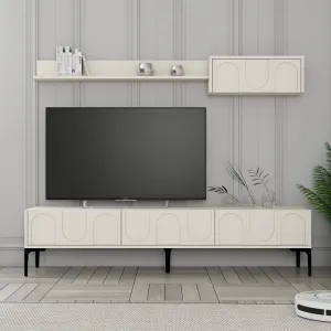 TV skrinka / Obývacia stena Lyon 2 - Cream, Black