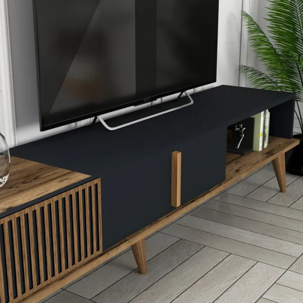 TV skrinka / Obývacia stena Milan TV - Walnut, Anthracite