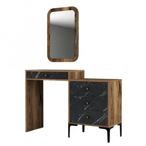 Toaletný stolík Lizbon 548 - Walnut, Black