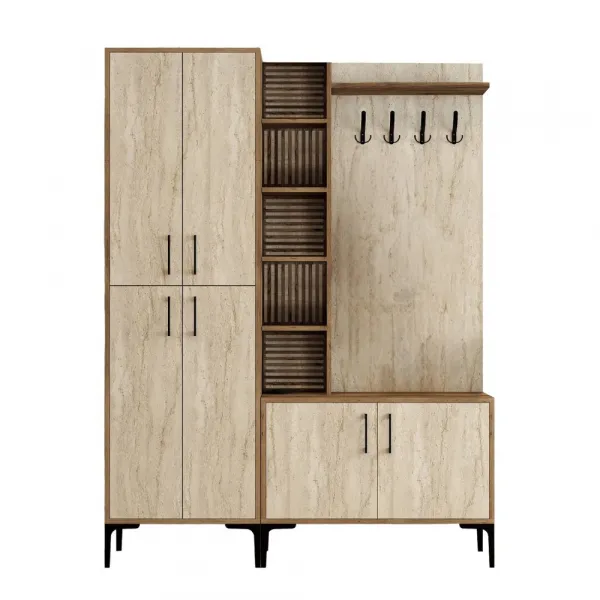 Predsieňová stena Viyana Da - Walnut, Travertine