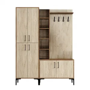 Predsieňová stena Viyana Da - Walnut, Travertine