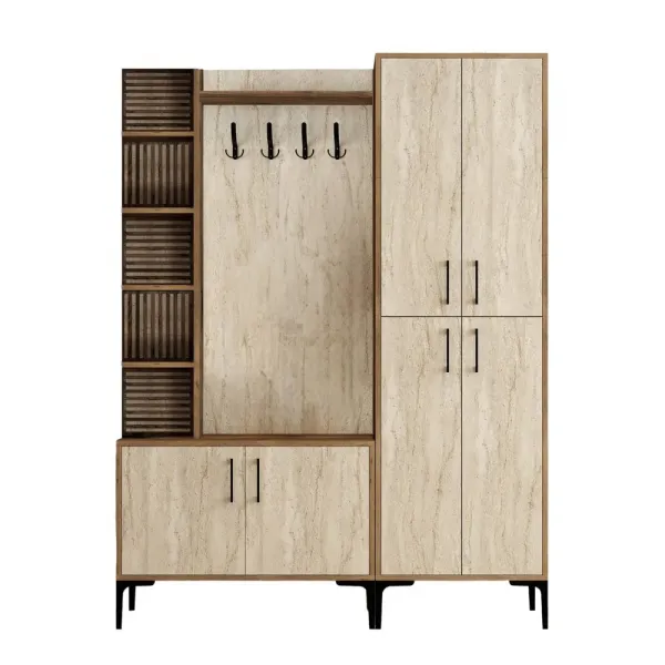 Predsieňová stena Viyana Da - Walnut, Travertine