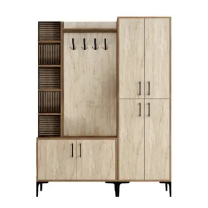 Predsieňová stena Viyana Da - Walnut, Travertine