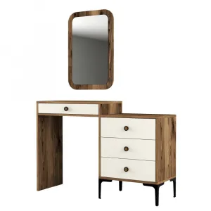 Toaletný stolík Lizbon 547 - Walnut, Cream