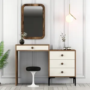 Toaletný stolík Lizbon 547 - Walnut, Cream