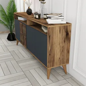 Konzolový stolík Milan 160 - Walnut, Anthracite