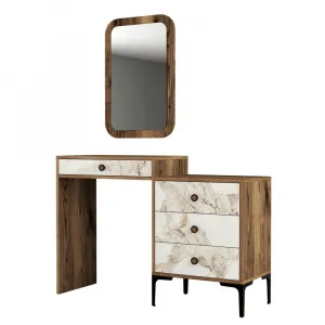 Toaletný stolík Lizbon 545 - Walnut, White