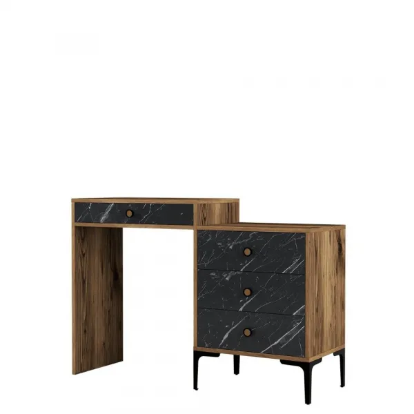 Toaletný stolík Lizbon 555 - Walnut, Black