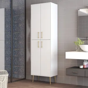 Viacúčelová skrinka Berlin A - White, Gold