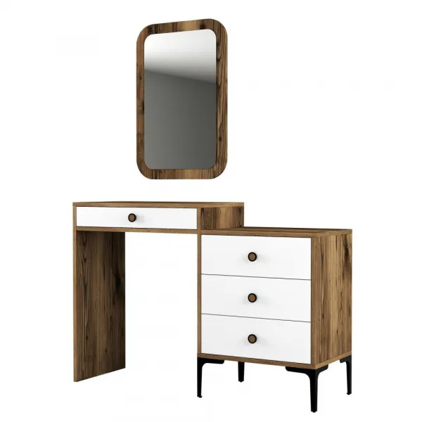 Toaletný stolík Lizbon 544 - Walnut, White