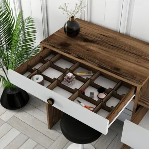 Toaletný stolík Lizbon 551 - Walnut, White