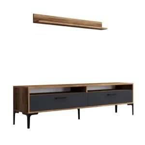 TV skrinka / Obývacia stena Istanbul - Walnut, Anthracite