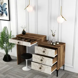 Toaletný stolík Lizbon 552 - Walnut, White
