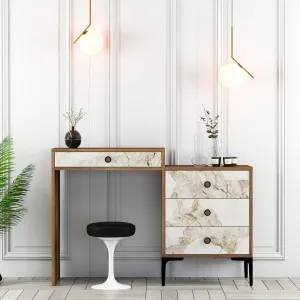 Toaletný stolík Lizbon 552 - Walnut, White