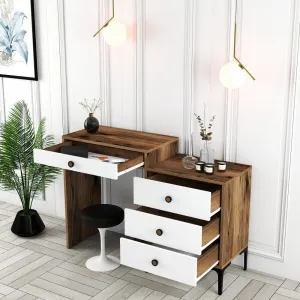 Toaletný stolík Lizbon 551 - Walnut, White