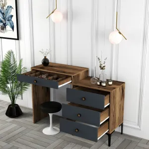 Toaletný stolík Lizbon 550 - Walnut, Anthracite
