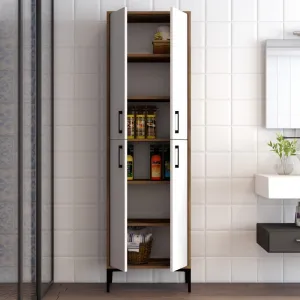 Viacúčelová skrinka Berlin A - Walnut, White
