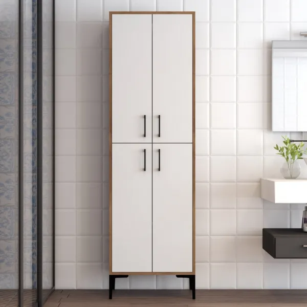 Viacúčelová skrinka Berlin A - Walnut, White