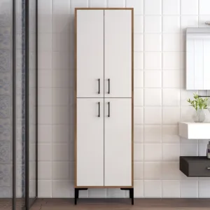 Viacúčelová skrinka Berlin A - Walnut, White