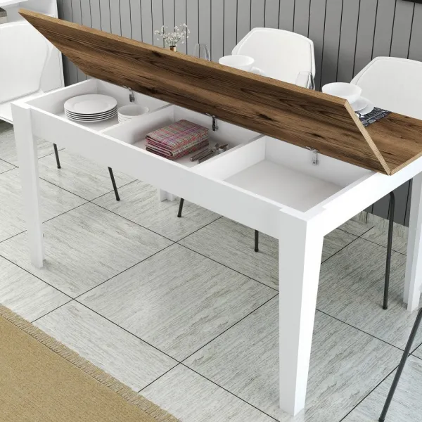 Jedálenský stôl Milan 520 - Walnut, White
