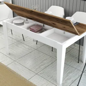 Jedálenský stôl Milan 520 - Walnut, White
