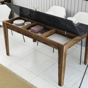 Jedálenský stôl Milan 518 - Walnut, Black