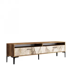 TV stolík Istanbul 2 - Walnut White Marble
