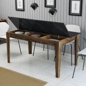 Jedálenský stôl Milan 518 - Walnut, Black