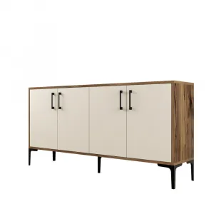 Konzolový stolík Kiev 160 - Walnut, Cream