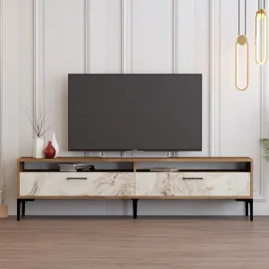 TV stolík Istanbul 2 - Walnut White Marble
