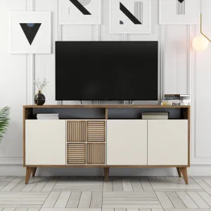 Konzolový stolík Milan 160 - Walnut, Cream