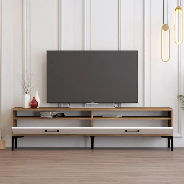 TV stolík Istanbul 2 - Walnut White