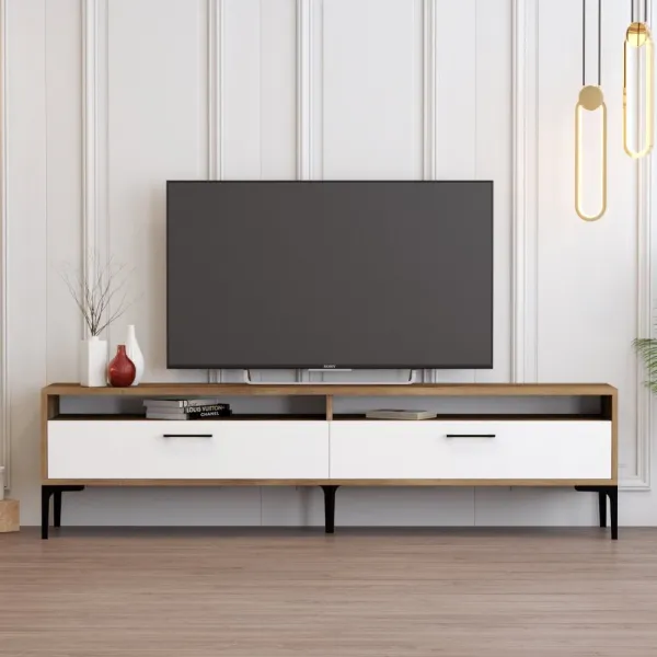 TV stolík Istanbul 2 - Walnut White