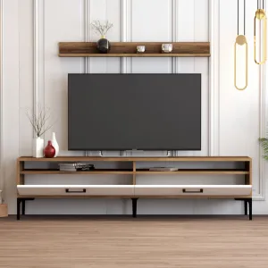 TV skrinka / Obývacia stena Istanbul - Walnut, White