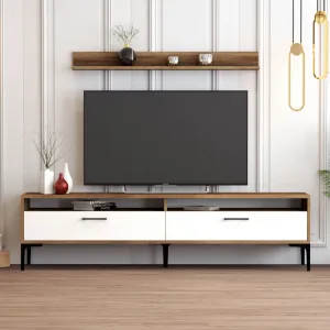 TV skrinka / Obývacia stena Istanbul - Walnut, White