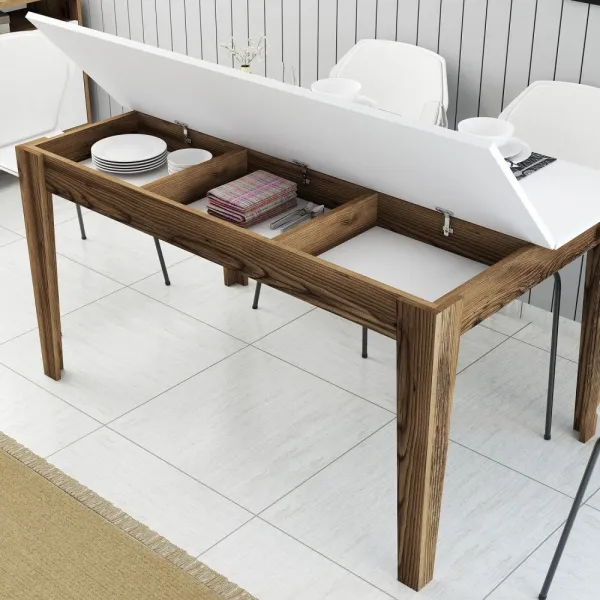 Jedálenský stôl Milan 514 - Walnut, White