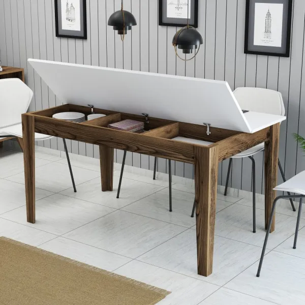 Jedálenský stôl Milan 514 - Walnut, White