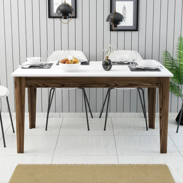 Jedálenský stôl Milan 514 - Walnut, White