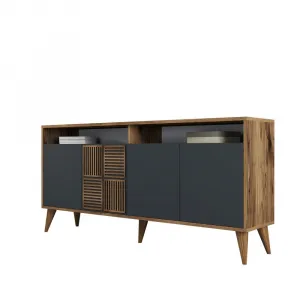 Konzolový stolík Milan 160 - Walnut, Anthracite