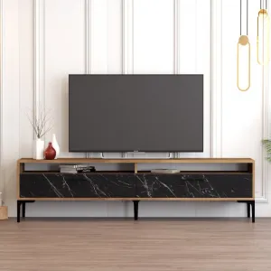TV stolík Istanbul 2 - Walnut Black Marble
