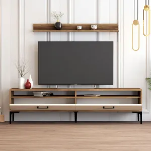 TV skrinka / Obývacia stena Istanbul - Walnut, Cream