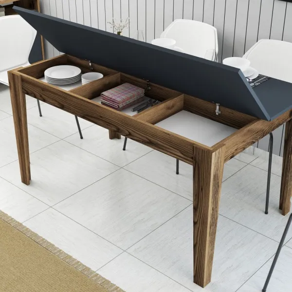 Jedálenský stôl Milan 513 - Walnut, Anthracite