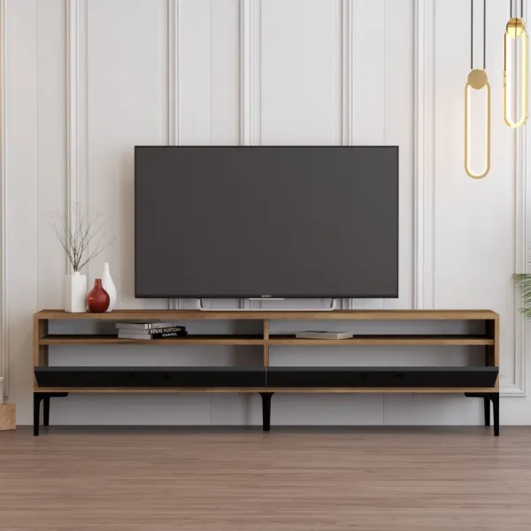 TV stolík Istanbul 2 - Walnut Anthracite