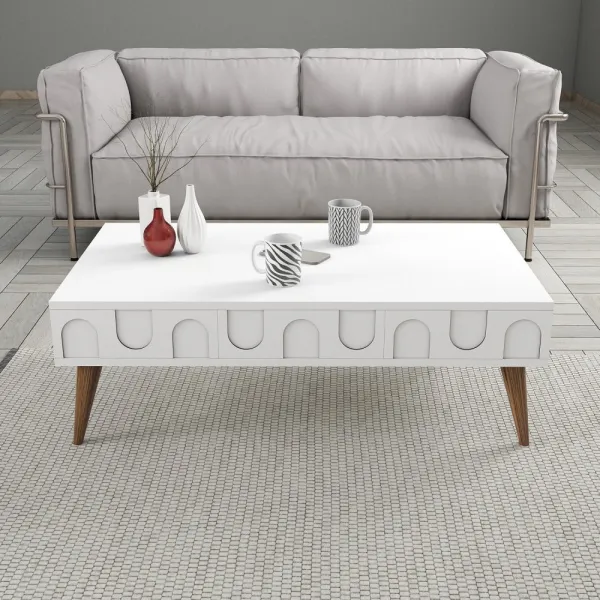 Konferenčný stolík Lyon 34 - White, Walnut