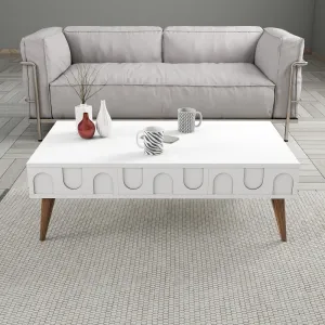 Konferenčný stolík Lyon 34 - White, Walnut