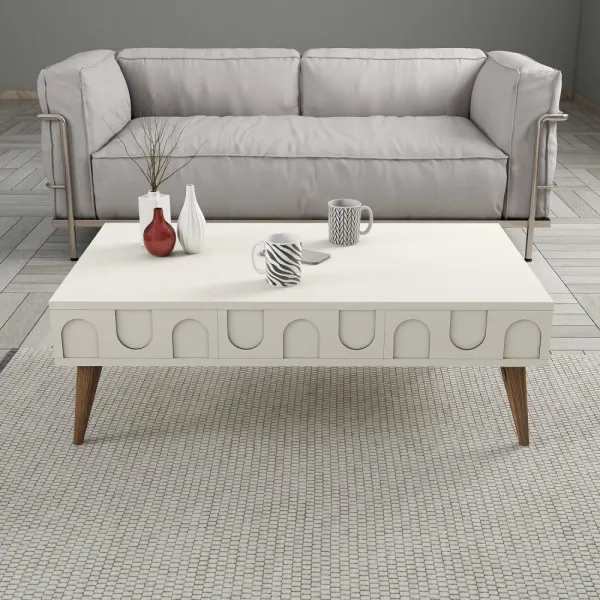 Konferenčný stolík Lyon 34 - Cream, Walnut