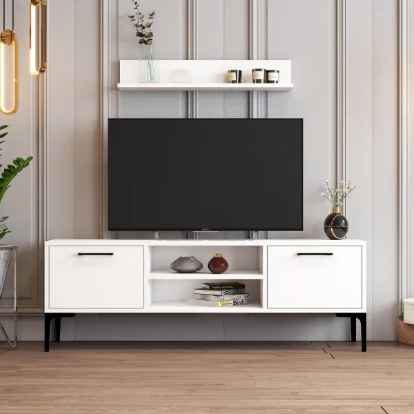 TV skrinka / Obývacia stena Riga - White