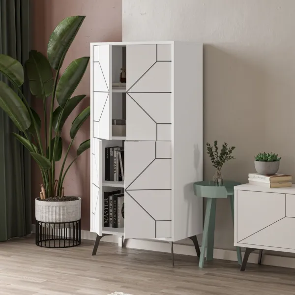 Viacúčelová skrinka Dune - White